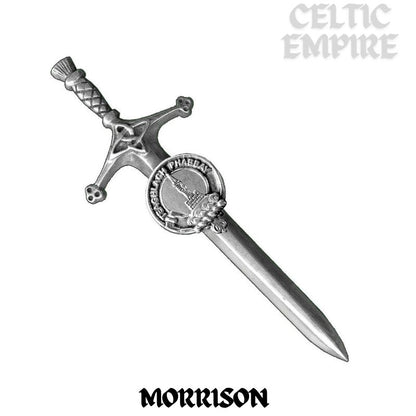 Morrison Family Clan Crest Kilt Pin, Scottish Pin