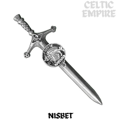 Nisbet Family Clan Crest Kilt Pin, Scottish Pin