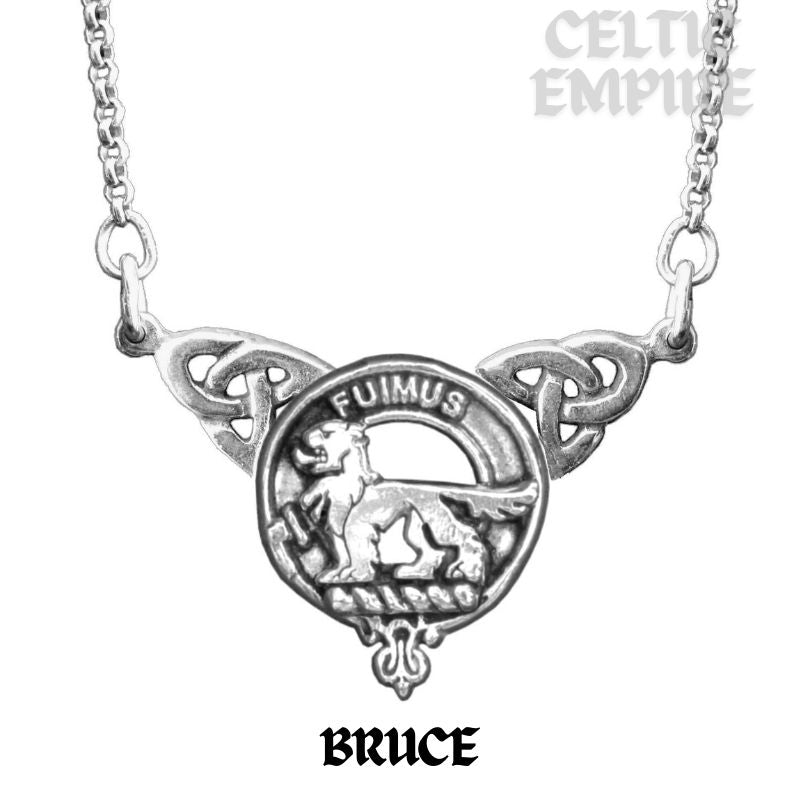 Bruce Family Clan Crest Double Drop Pendant