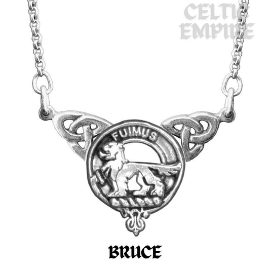 Bruce Family Clan Crest Double Drop Pendant