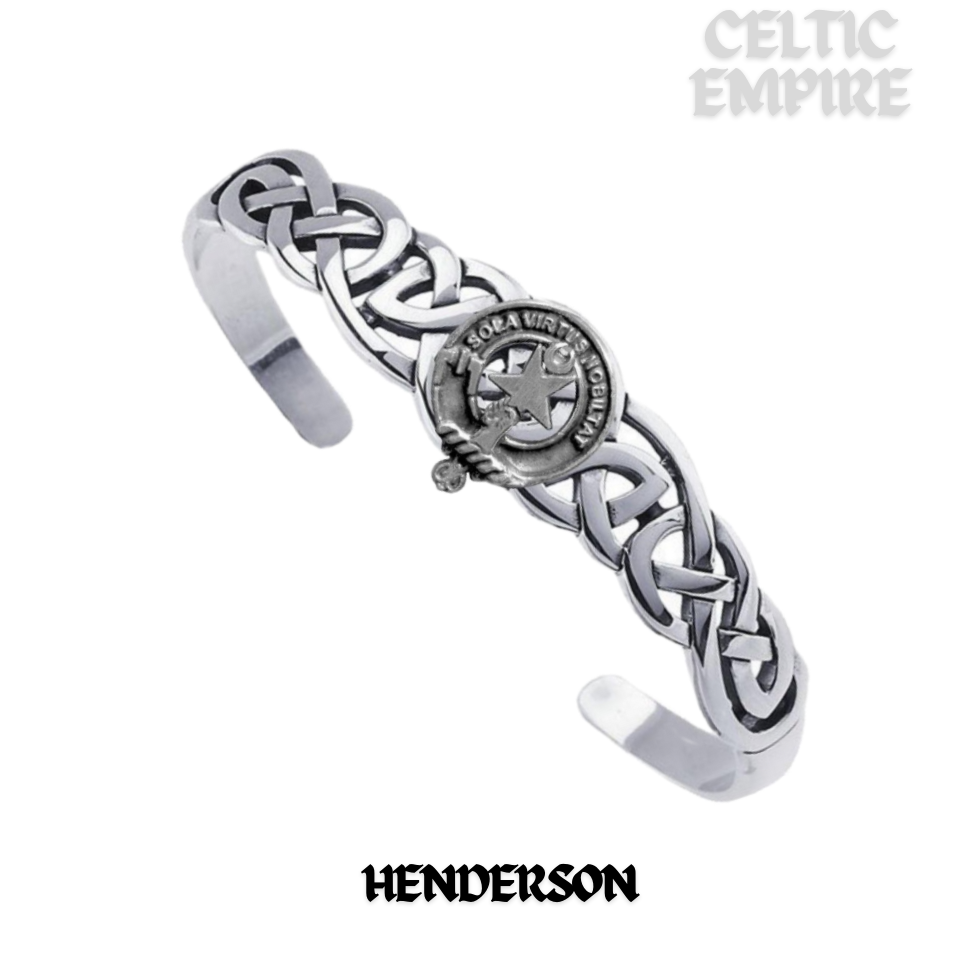 Henderson Family Clan Crest Celtic Cuff Bracelet