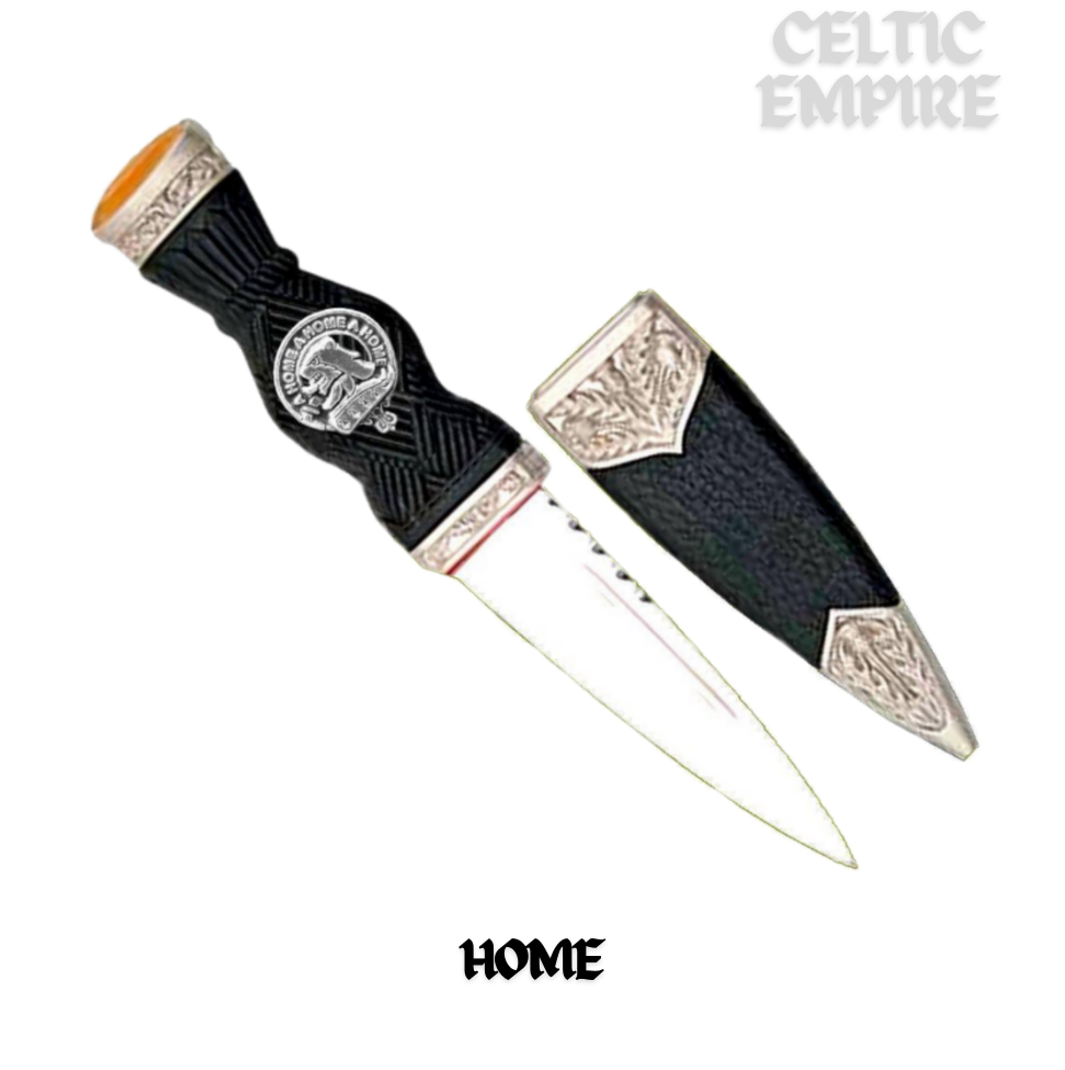 Home Family Clan Crest Sgian Dubh, Scottish Knife
