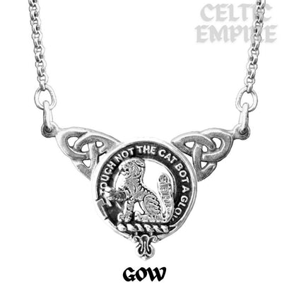 Gow Family Clan Crest Double Drop Pendant