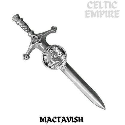 MacTavish Family Clan Crest Kilt Pin, Scottish Pin