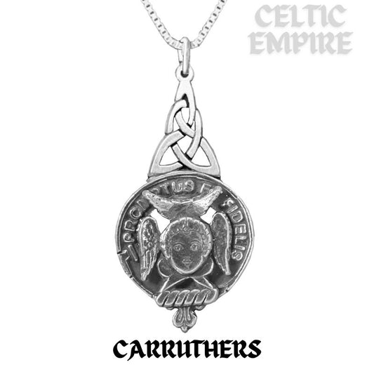 Carruthers Family Clan Crest Interlace Drop Pendant
