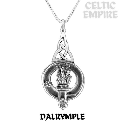 Dalrymple Family Clan Crest Interlace Drop Pendant