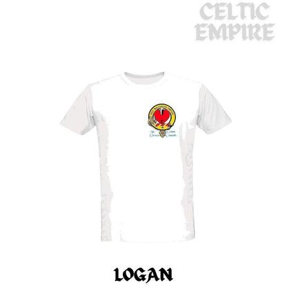 Logan Scottish Family Clan Crest Heart Shot T-Shirt