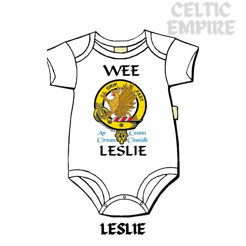 Leslie Scottish Family Clan Crest Baby Jumper