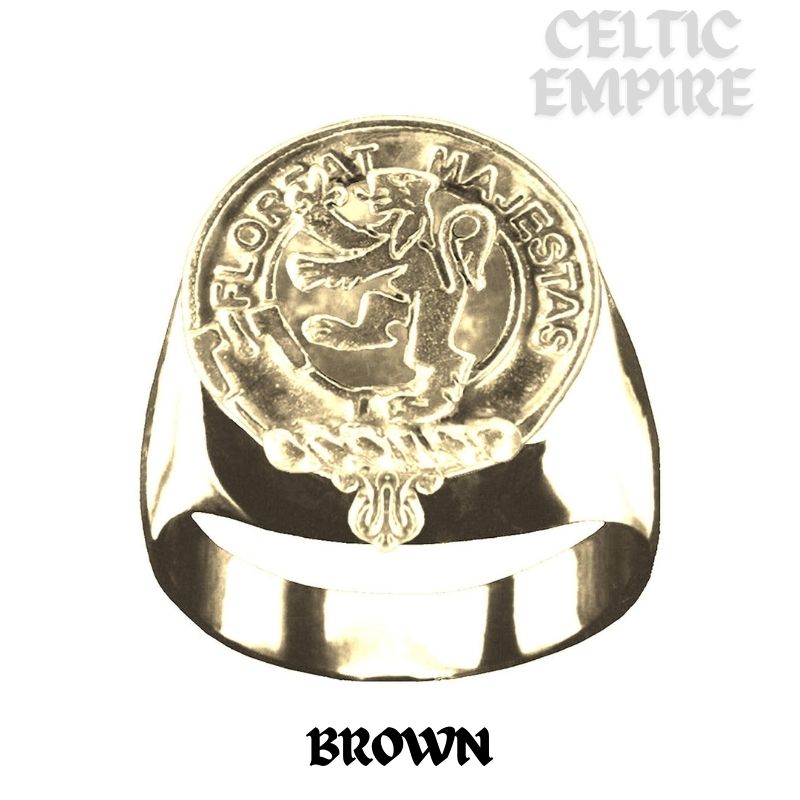 Brown Scottish Family Clan Crest Ring