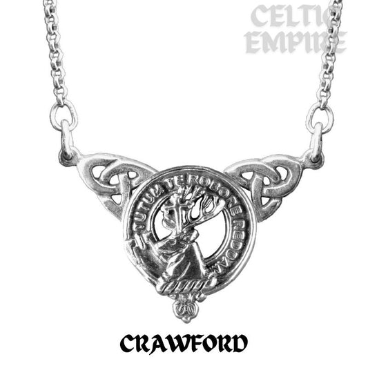 Crawford Family Clan Crest Double Drop Pendant