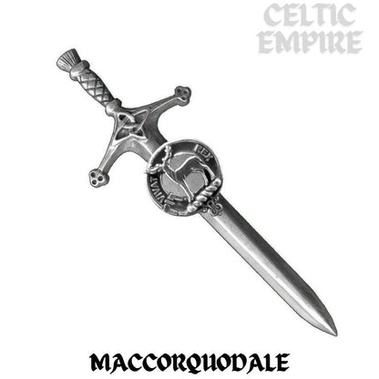 MacCorquodale Family Clan Crest Kilt Pin, Scottish Pin