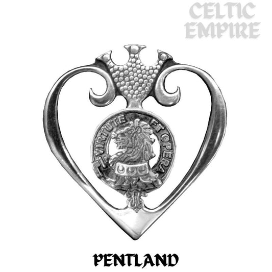 Pentland Family Clan Crest Luckenbooth Brooch or Pendant