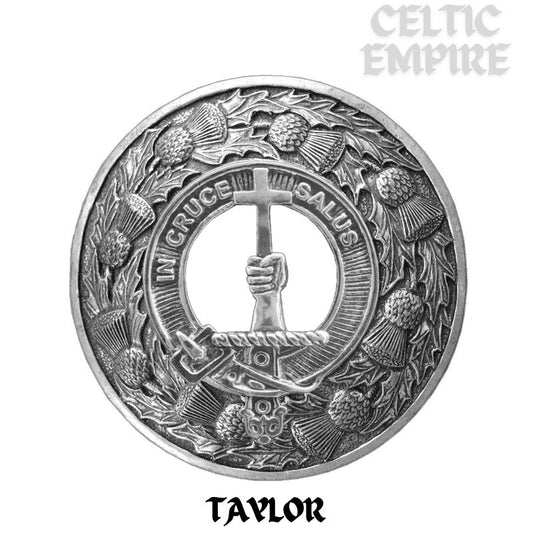 Taylor Family Clan Badge Scottish Plaid Brooch