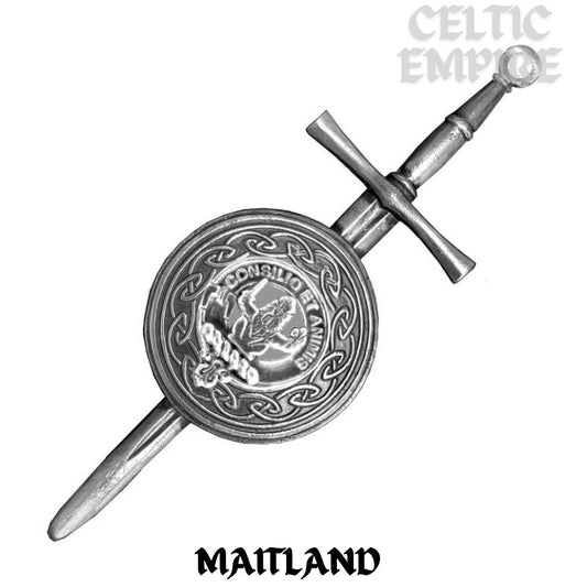 Maitland Scottish Family Clan Dirk Shield Kilt Pin