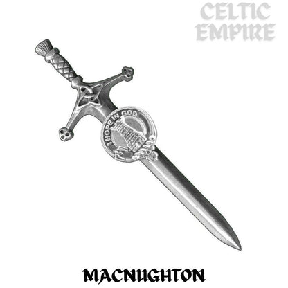 MacNaughton Family Clan Crest Kilt Pin, Scottish Pin