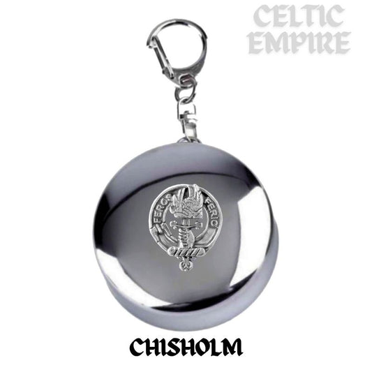Chisholm Scottish Family Clan Crest Folding Cup Key Chain
