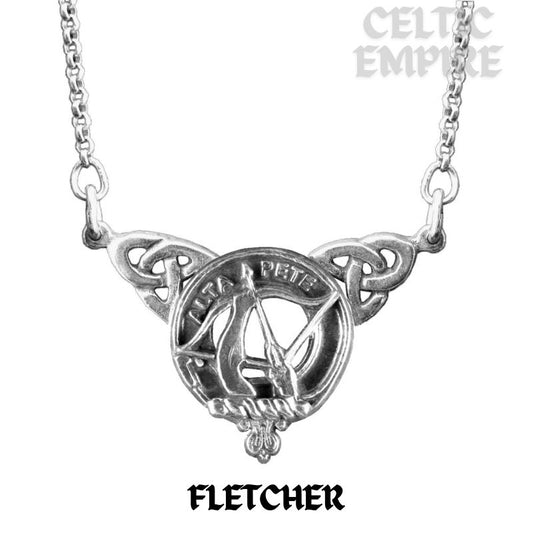 Fletcher Family Clan Crest Double Drop Pendant