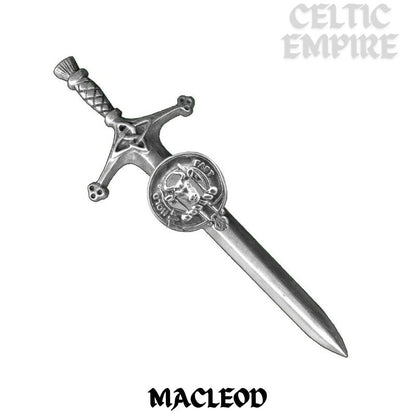 MacLeod Family Clan Crest Kilt Pin, Scottish Pin