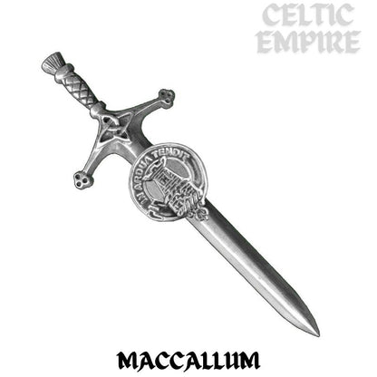 MacCallum Family Clan Crest Kilt Pin, Scottish Pin