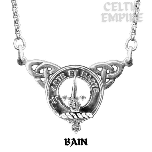 Bain Family Clan Crest Double Drop Pendant