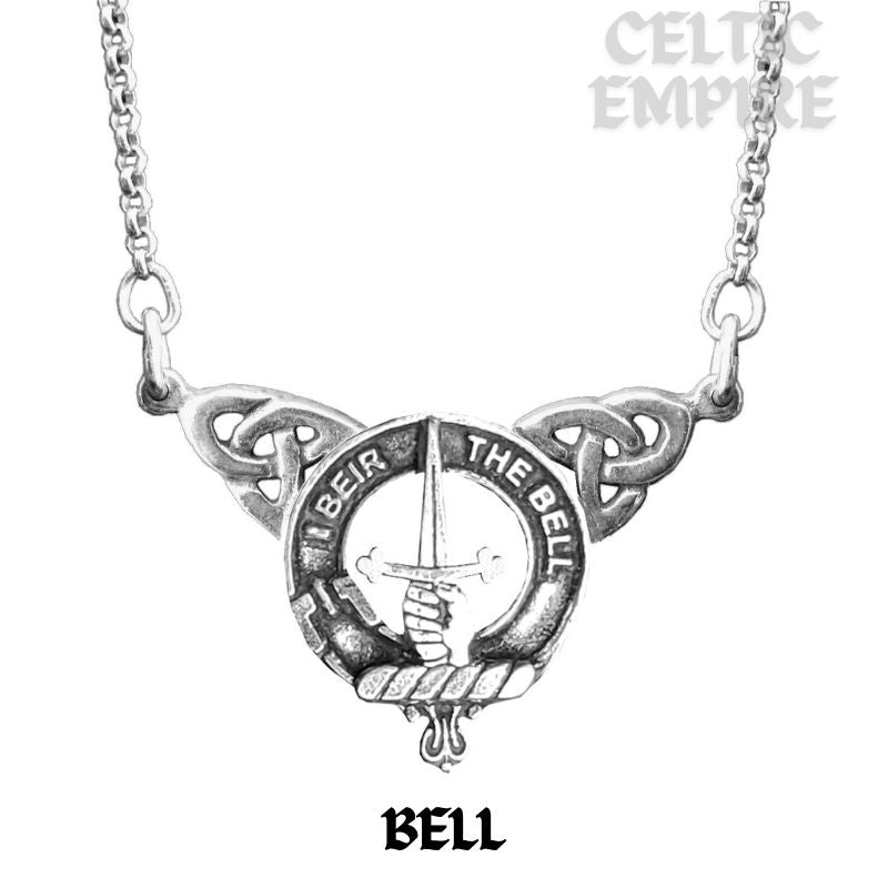 Bell Family Clan Crest Double Drop Pendant