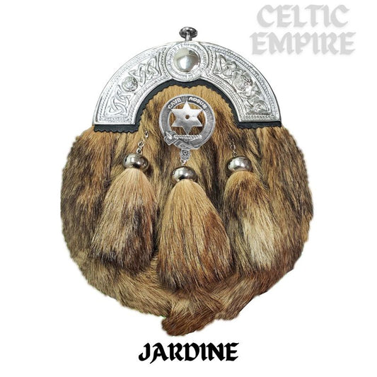 Jardine Scottish Family Clan Crest Badge Dress Fur Sporran