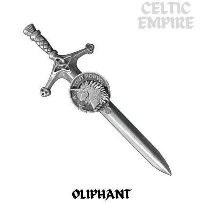 Oliphant Family Clan Crest Kilt Pin, Scottish Pin