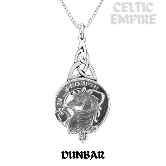 Dunbar Family Clan Crest Interlace Drop Pendant