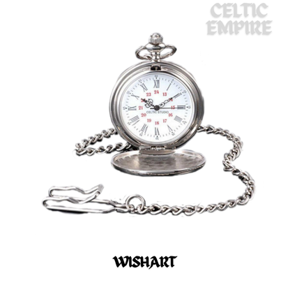 Wishart Scottish Family Clan Crest Pocket Watch