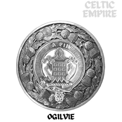 Ogilvie Family Clan Badge Scottish Plaid Brooch