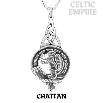 Chattan Family Clan Crest Interlace Drop Pendant