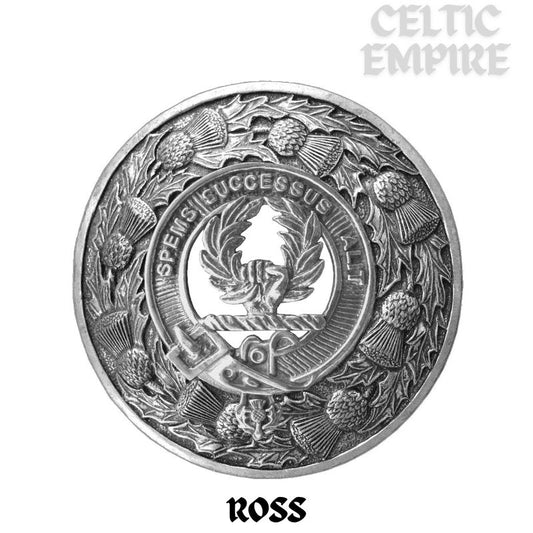 Ross Family Clan Badge Scottish Plaid Brooch