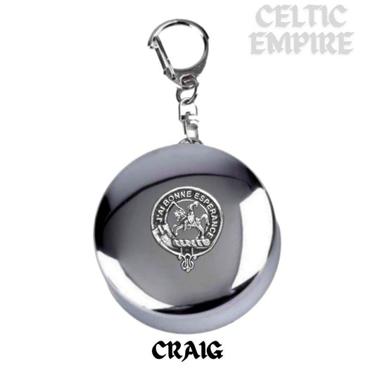 Craig Scottish Family Clan Crest Folding Cup Key Chain