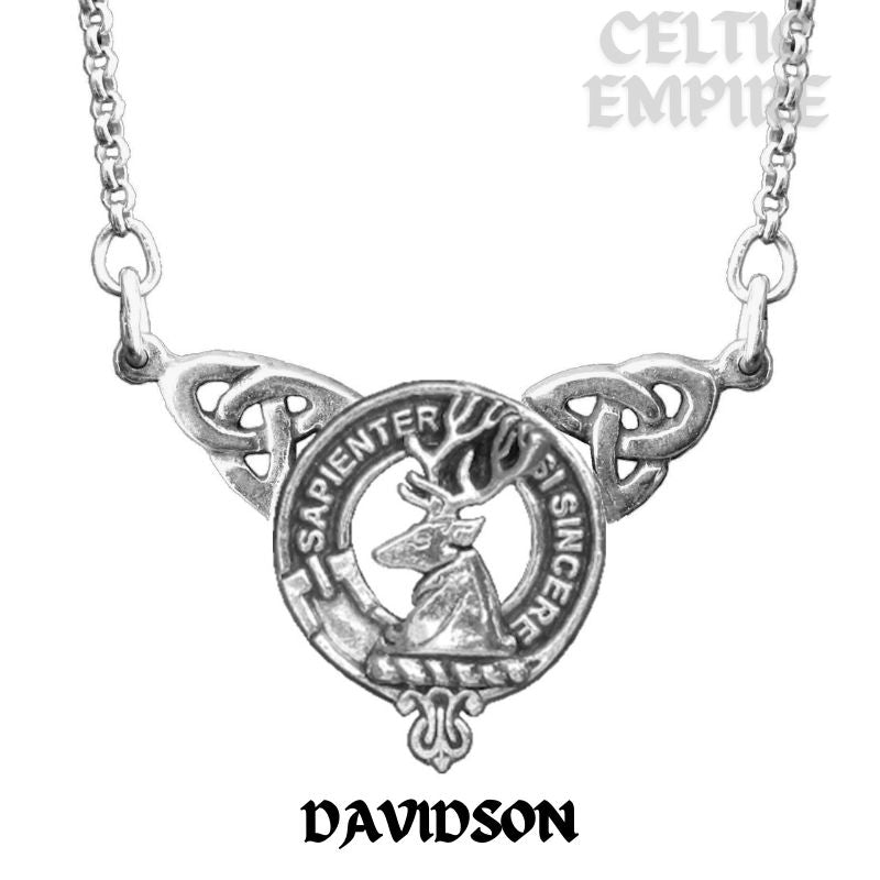 Davidson Family Clan Crest Double Drop Pendant