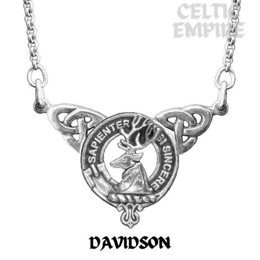 Davidson Family Clan Crest Double Drop Pendant