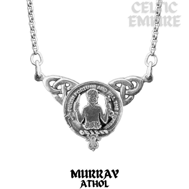 Murray Athol Family Clan Crest Double Drop Pendant