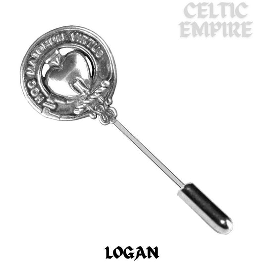 Logan Family Clan Crest Stick or Cravat pin, Sterling Silver