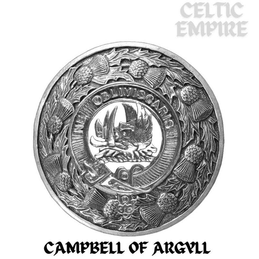 Campbell Argyll Family Clan Badge Scottish Plaid Brooch