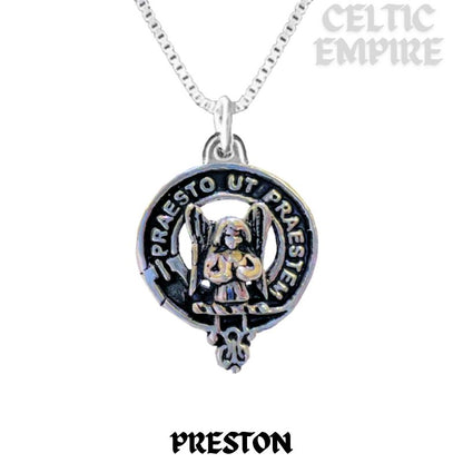 Preston Family Clan Crest Scottish Pendant