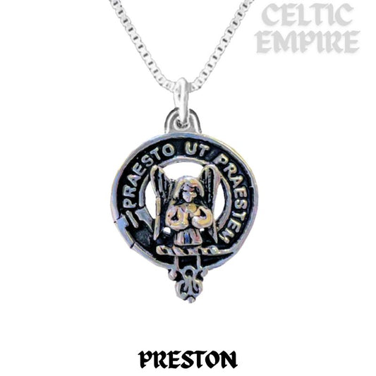 Preston Family Clan Crest Scottish Pendant