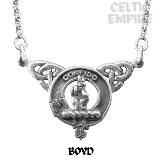 Boyd Family Clan Crest Double Drop Pendant