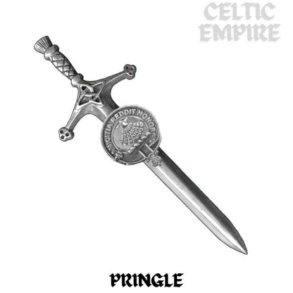 Pringle Family Clan Crest Kilt Pin, Scottish Pin