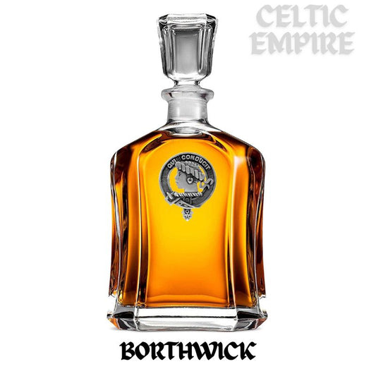 Borthwick Family Clan Crest Badge Whiskey Decanter