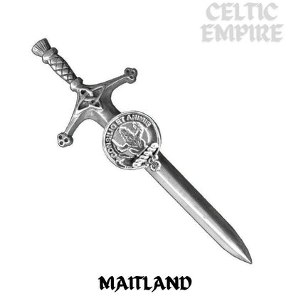 Maitland Family Clan Crest Kilt Pin, Scottish Pin