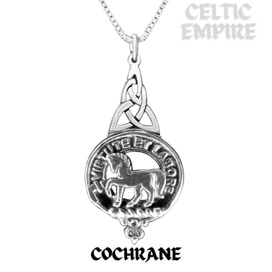 Cochrane Family Clan Crest Interlace Drop Pendant