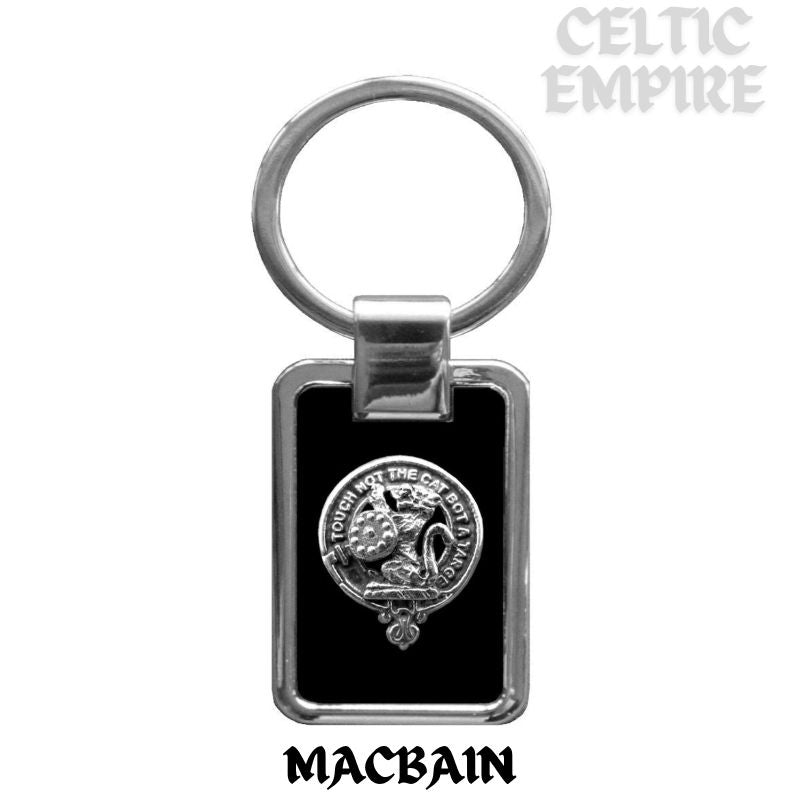 MacBain Family Clan Black Stainless Key Ring