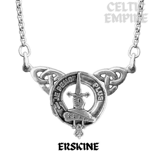 Erskine Family Clan Crest Double Drop Pendant