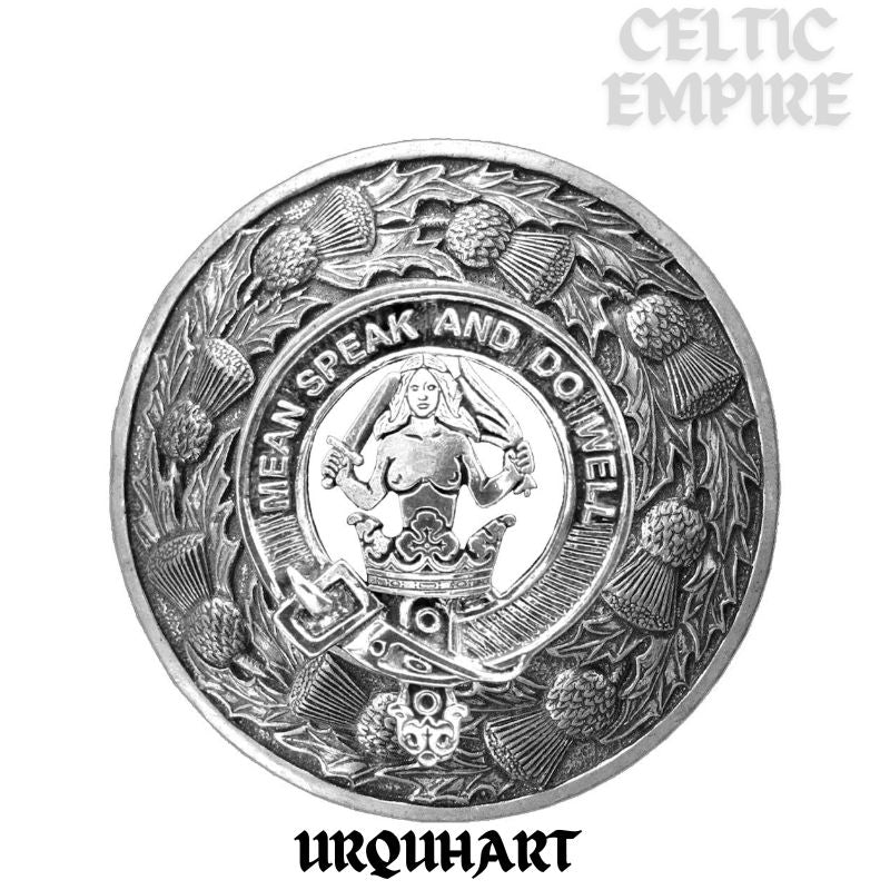 Urquhart Family Clan Badge Scottish Plaid Brooch