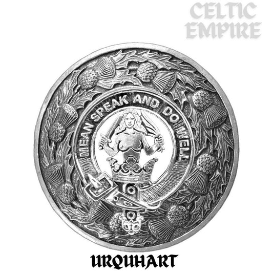 Urquhart Family Clan Badge Scottish Plaid Brooch