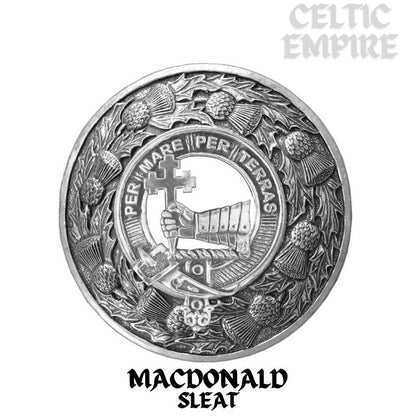 MacDonald (Sleat) Family Clan Badge Scottish Plaid Brooch